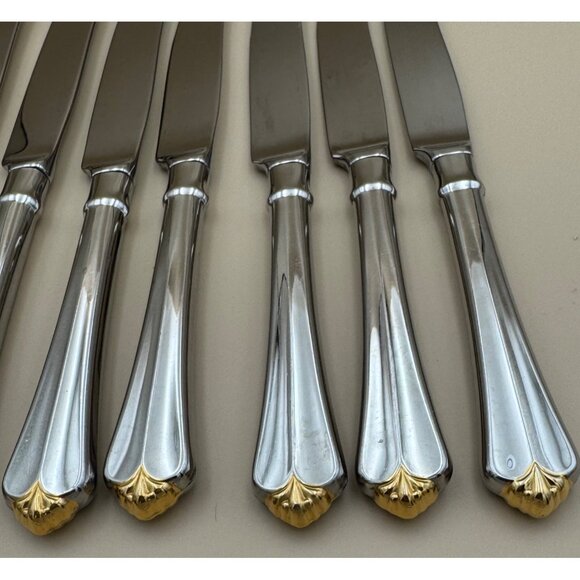 Oneida Golden Juilliard Stainless Steel Dinner Knives Set Of 8 - Picture 5 of 6